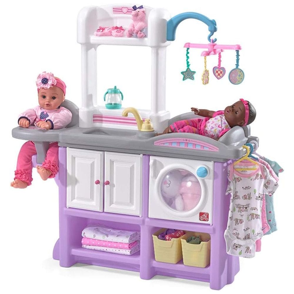 Berçário Playset Love Care Deluxe para Crianças. Compacto e Durável, com Berço, Trocador Incluso. Step2