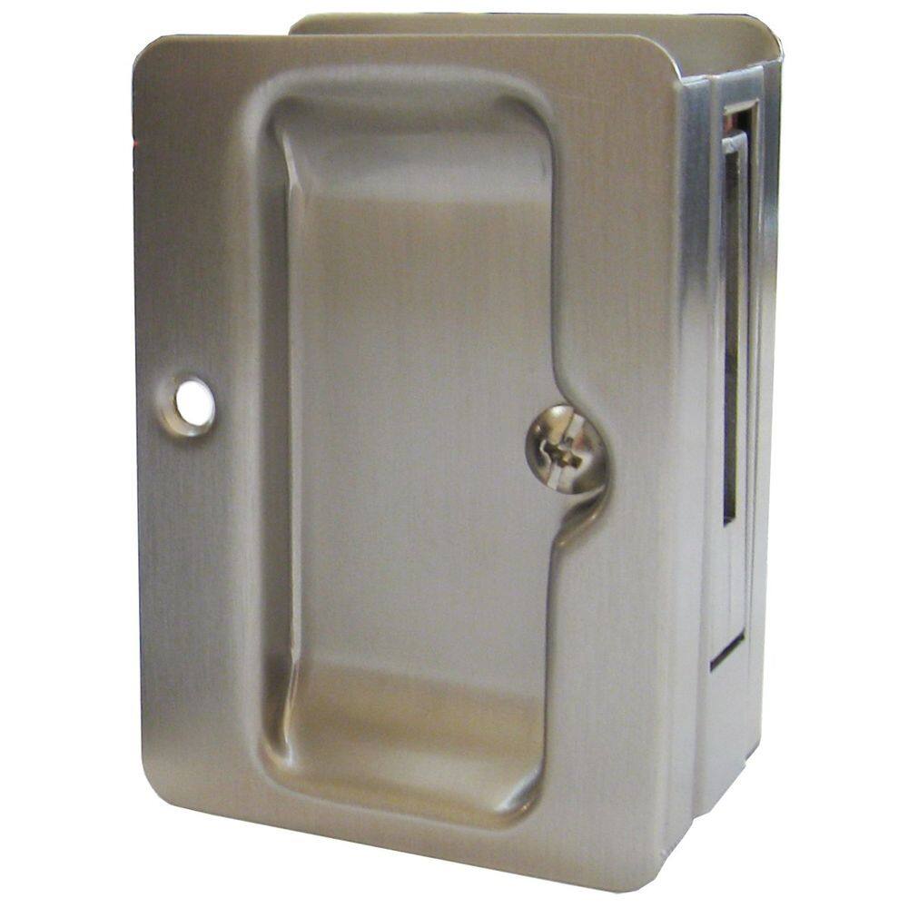 Fechadura de bolso quadrada alta Stone Harbor Hardware em níquel acetinado