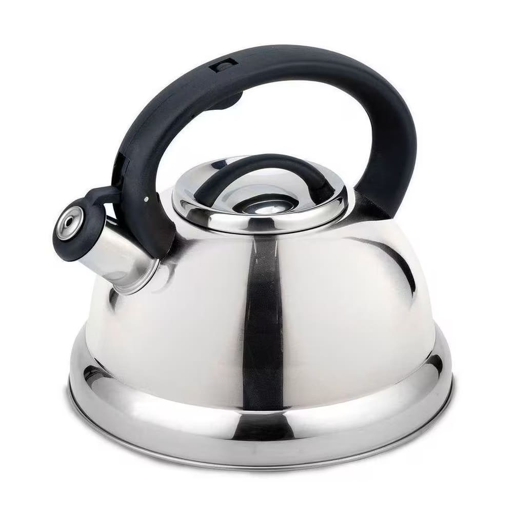 Chaleira de Aço Inox C/Alça de Nylon Apito e Fundo de Indução Roma 2,7 Litros Brinox