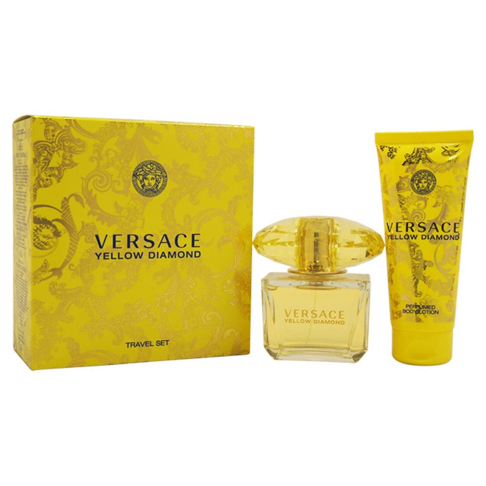 Perfume Versace Yellow Diamond para mulheres, conjunto de presente de 2 peças