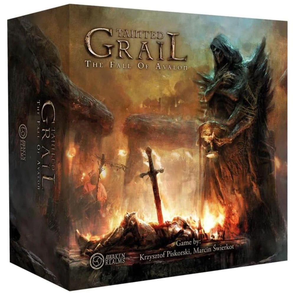 Jogo de Estratégia Tainted Grail The Fall of Avalon, 1 a 4 Jogadores, Para Maiores de 12 Anos, AWAKEN REALMS AWATGENGCB, Preto