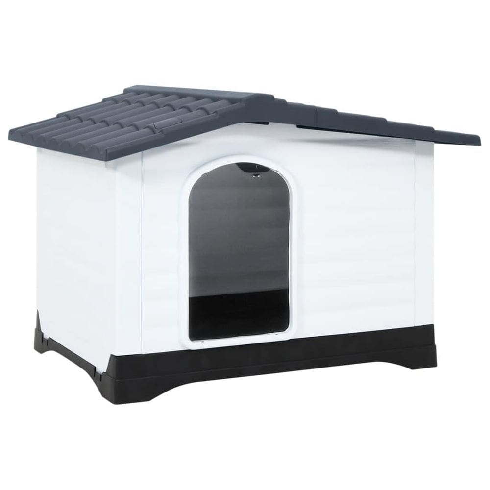 Dog House vidaXL Grey Outdoor, Canil resistente às intempéries