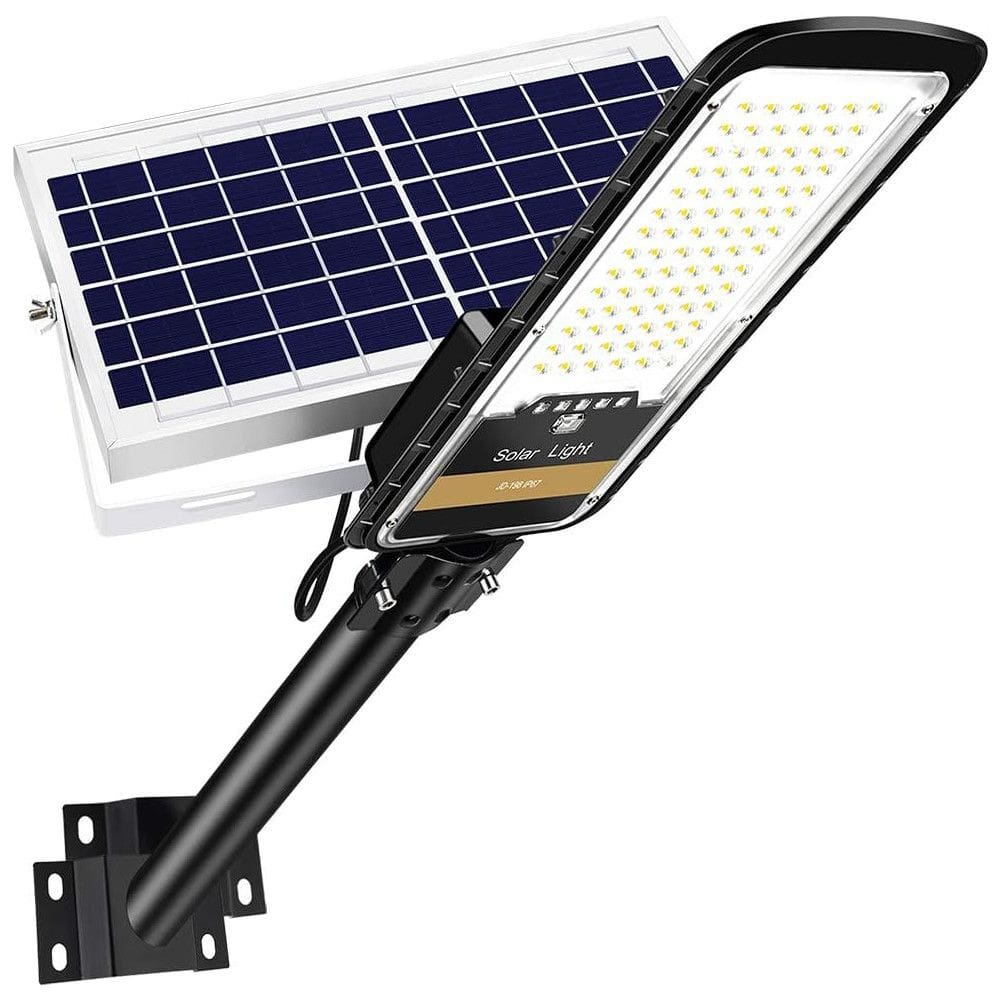 Luminária Solar Externa 1500 Lumens 84 LEDS 80W com Controle Remoto, 1 Unidade, RUOKID, Preto
