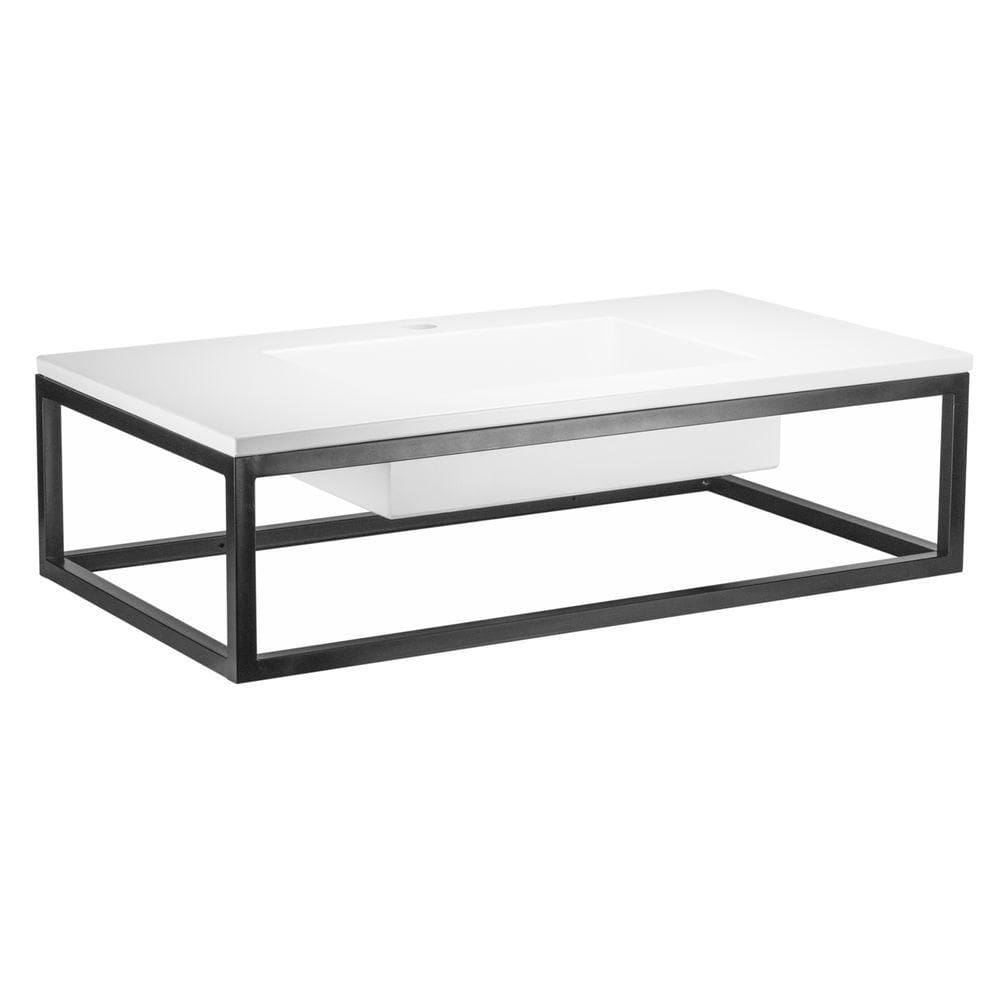 Bancada De Banheiro Suspensa New York 80x45cm Branco Standard