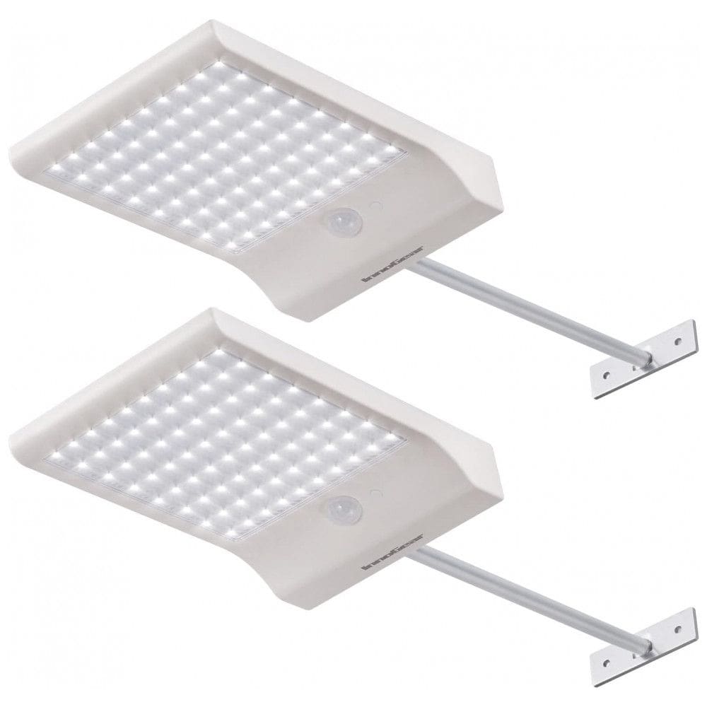 Luminária Solar Externa 80 LEDS com 4 Modos de Iluminação, 2 Unidades, INNOGEAR SL2P, Branco
