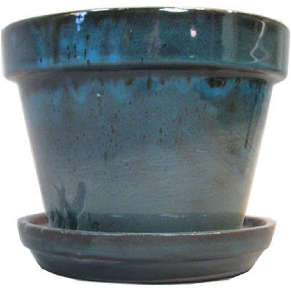 Maceta Border Concepts 11951 con Plato 21 cm Azul