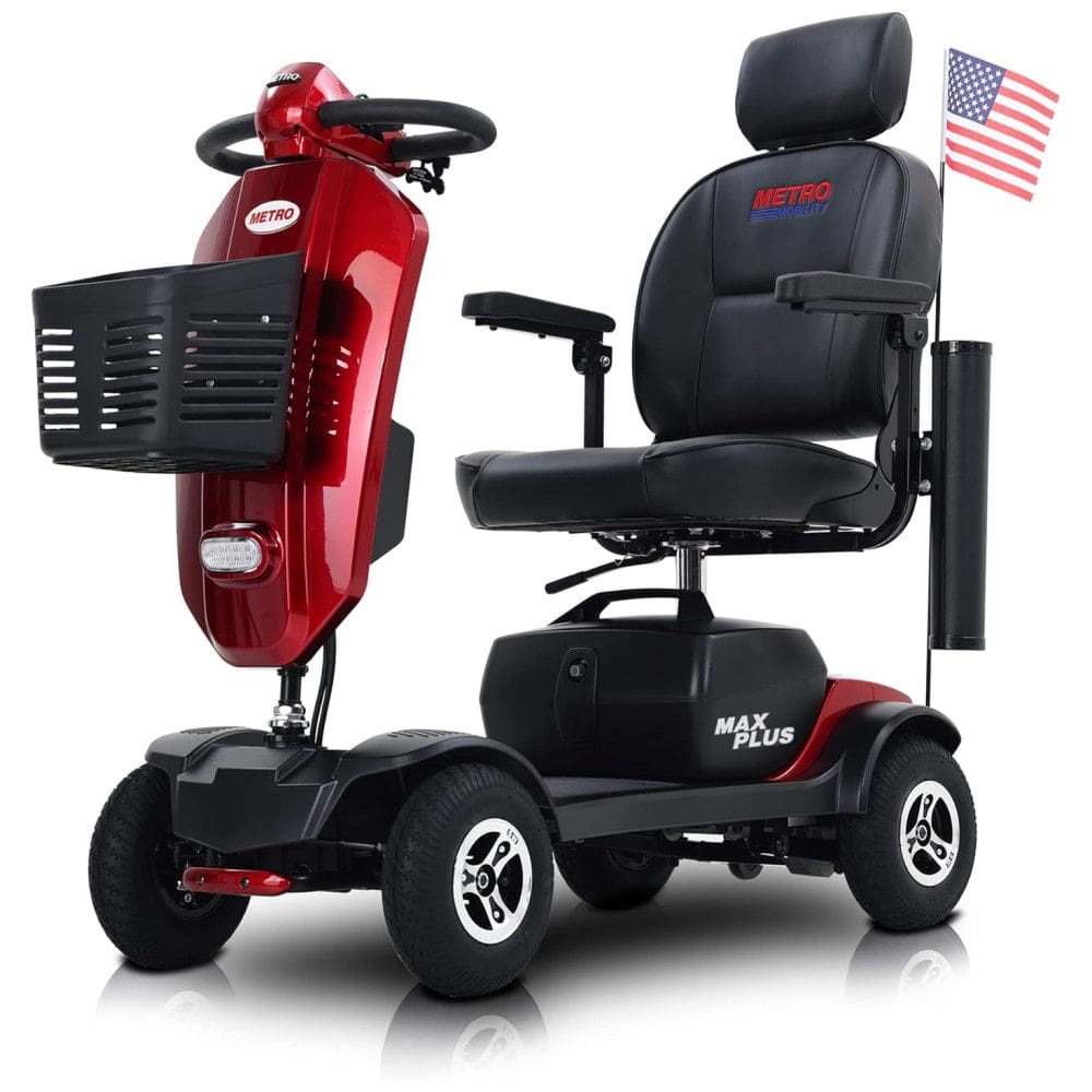 Cadeira de Rodas Elétrica Metro Mobility para Idosos, 136 kg de Capacidade, Assento para Adultos, Bateria de Longo Alcance e Caixa para