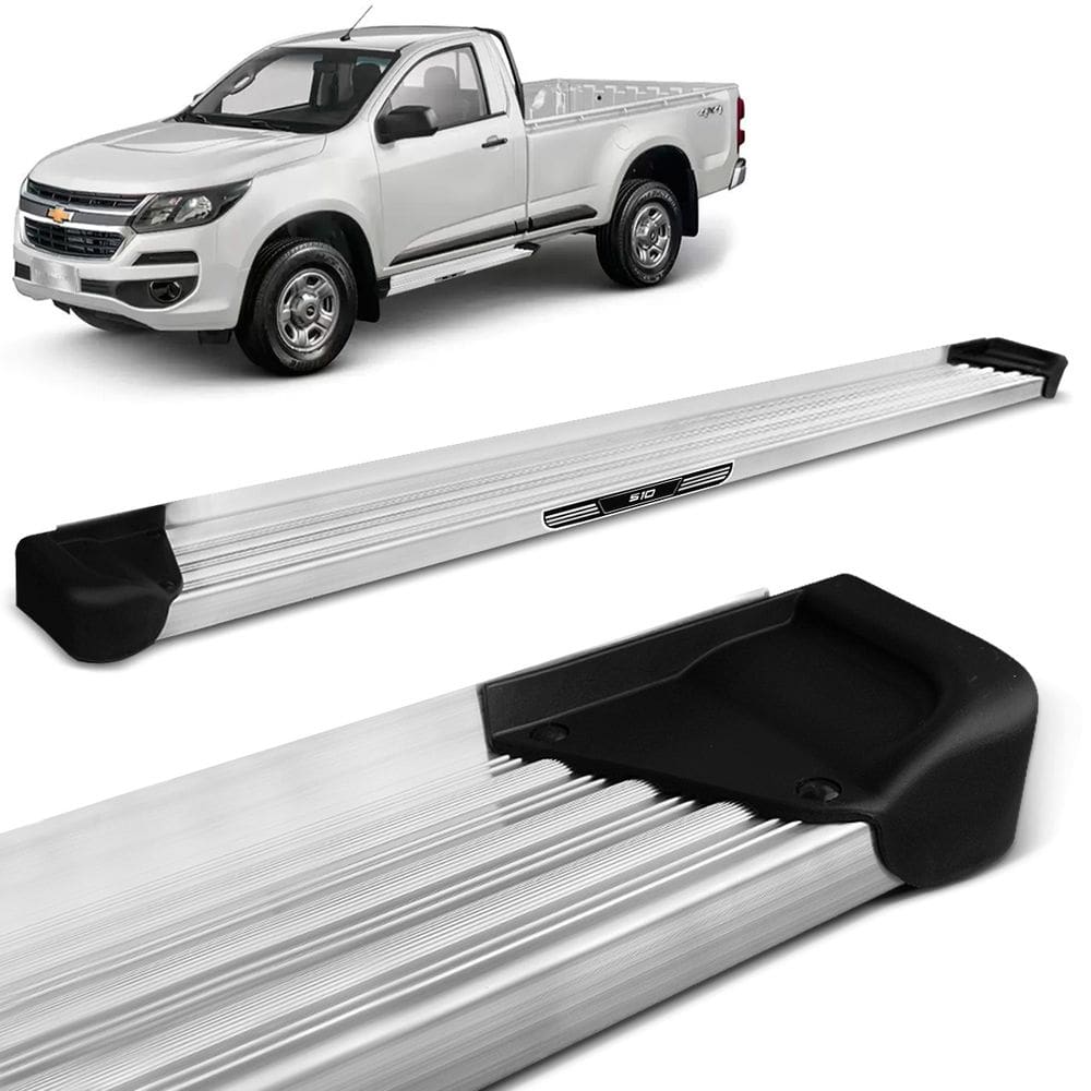 Estribo Lateral S10 2012 a 2023 CS Alumínio Natural A3 Com A
