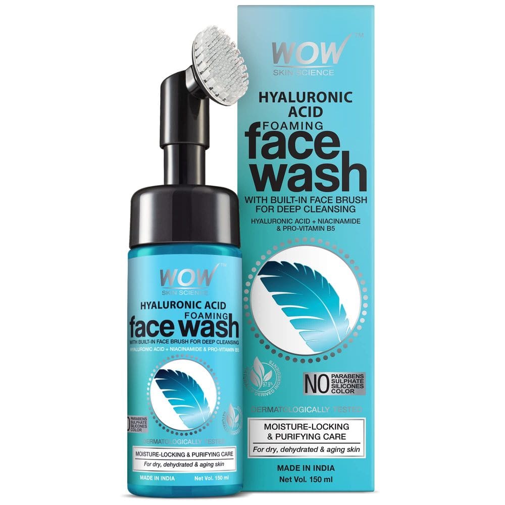 Sabonete facial WOW Skin Science Ácido Hialurônico 150 mL com escova