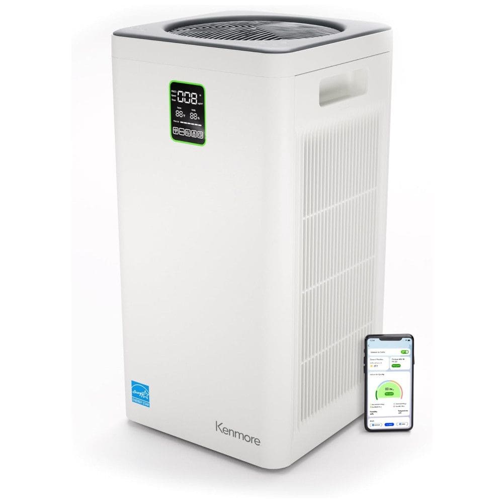 Purificador de Ar Kenmore PM4030 com Filtro True HEPA H13, Cobertura de até 213 metros quadrados, Silencioso 24dB, Filtragem HEPA 3 Estágios