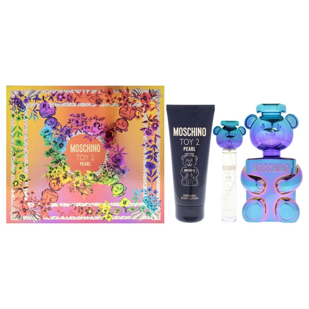 Conjunto de presente de 3 peças Perfume Moschino Toy 2 Pearl para unissex