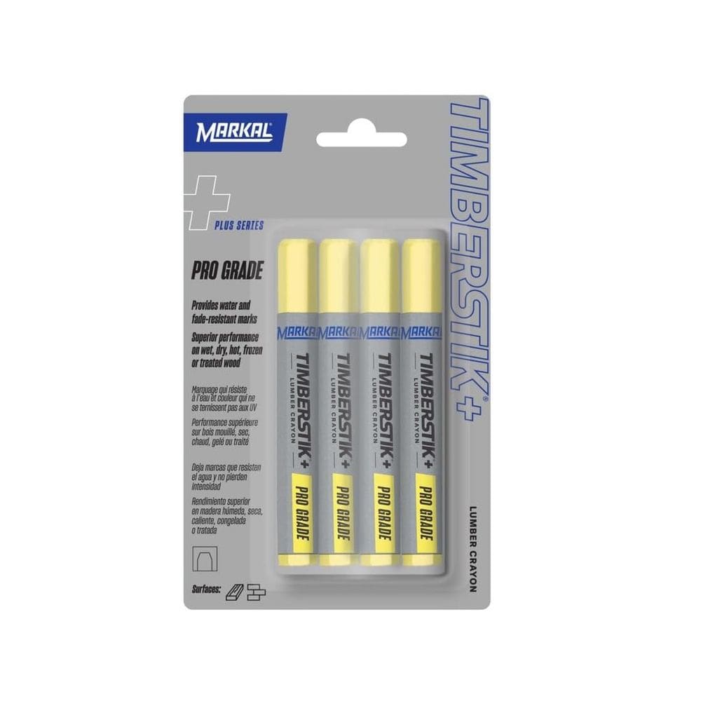 Lápis de madeira Markal Timberstik Plus 20 cm amarelo 4 unidades