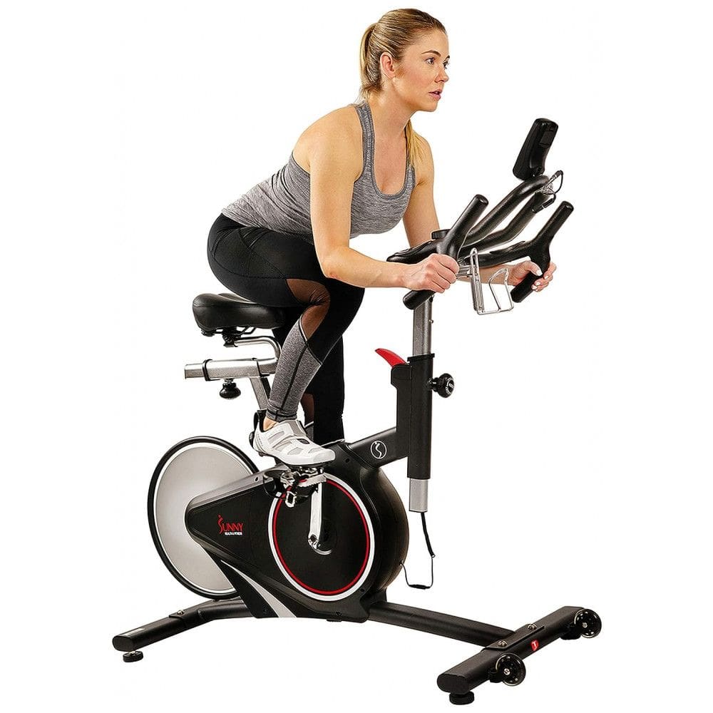 Bicicleta Ergométrica com 13 Velocidades e Assento Ajustável, SUNNY HEALTH FITNESS SF B1709, Preto