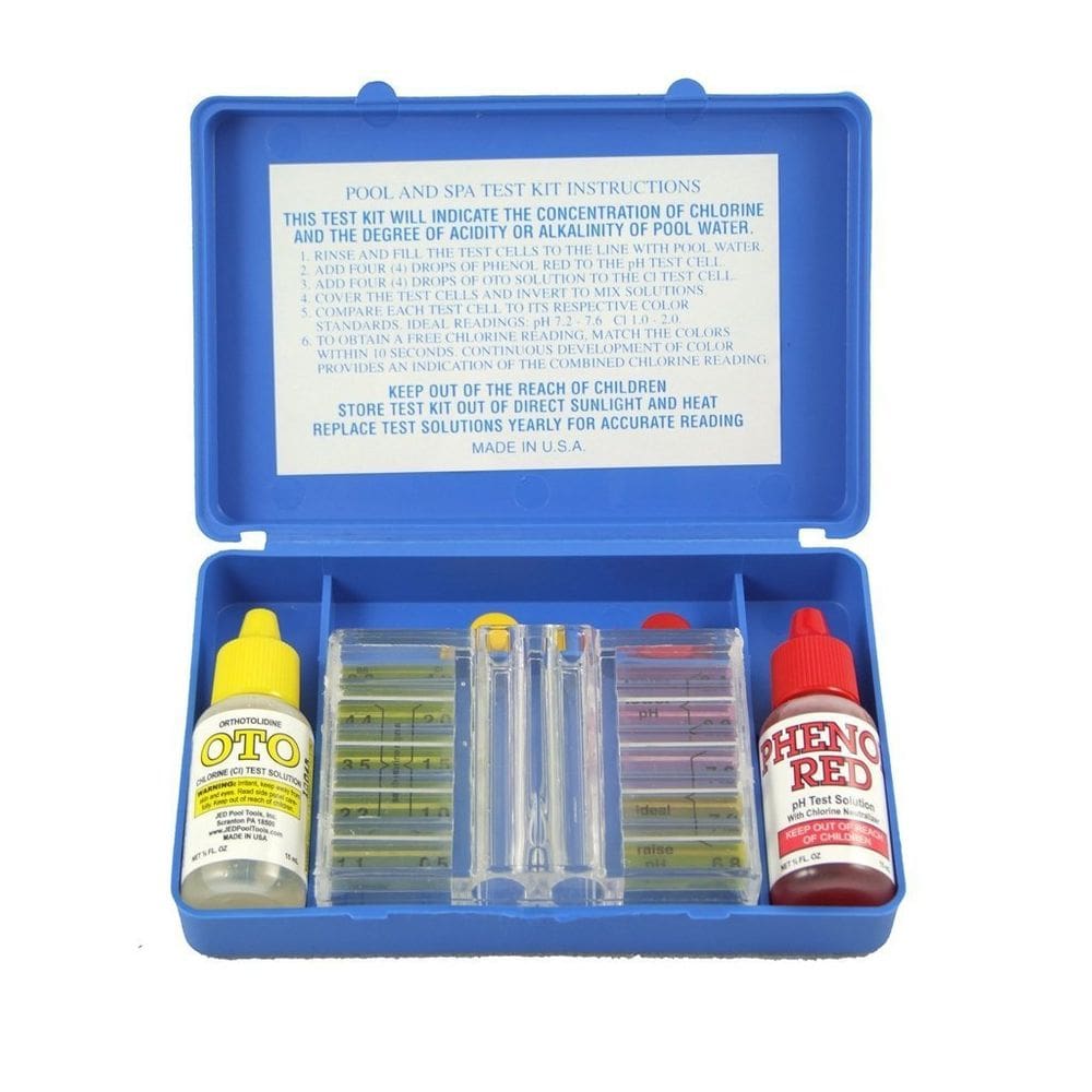 Kit de teste de piscina JED Pool Tools 00-481 Dual OTO pH