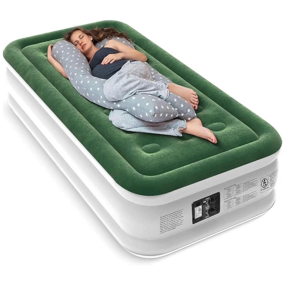 Colchão de Ar Zearna Twin 46cm, Suporte 250kg, Bobina Interna, Material Premium, para Descanso Confortável