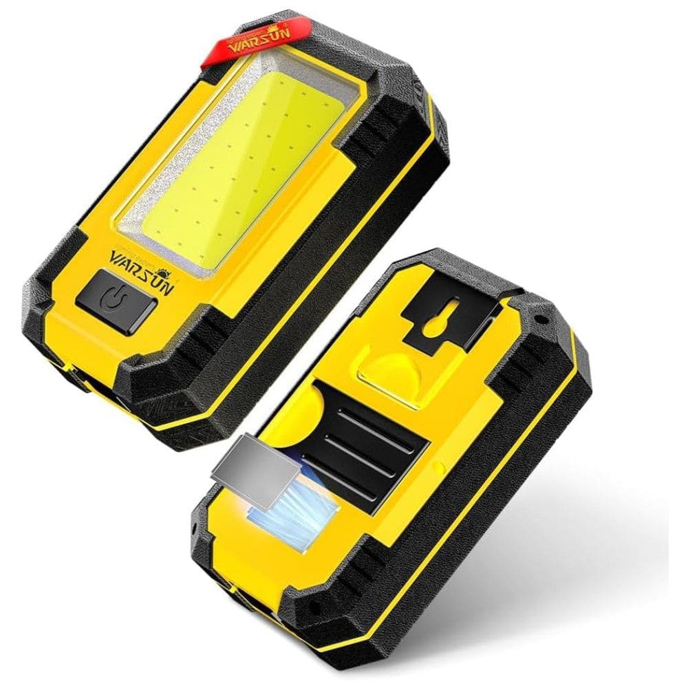 Lanterna Luz de Trabalho LED Portátil Recarregável com 1200 Lumens 30W, WARSUN Y36, Amarelo