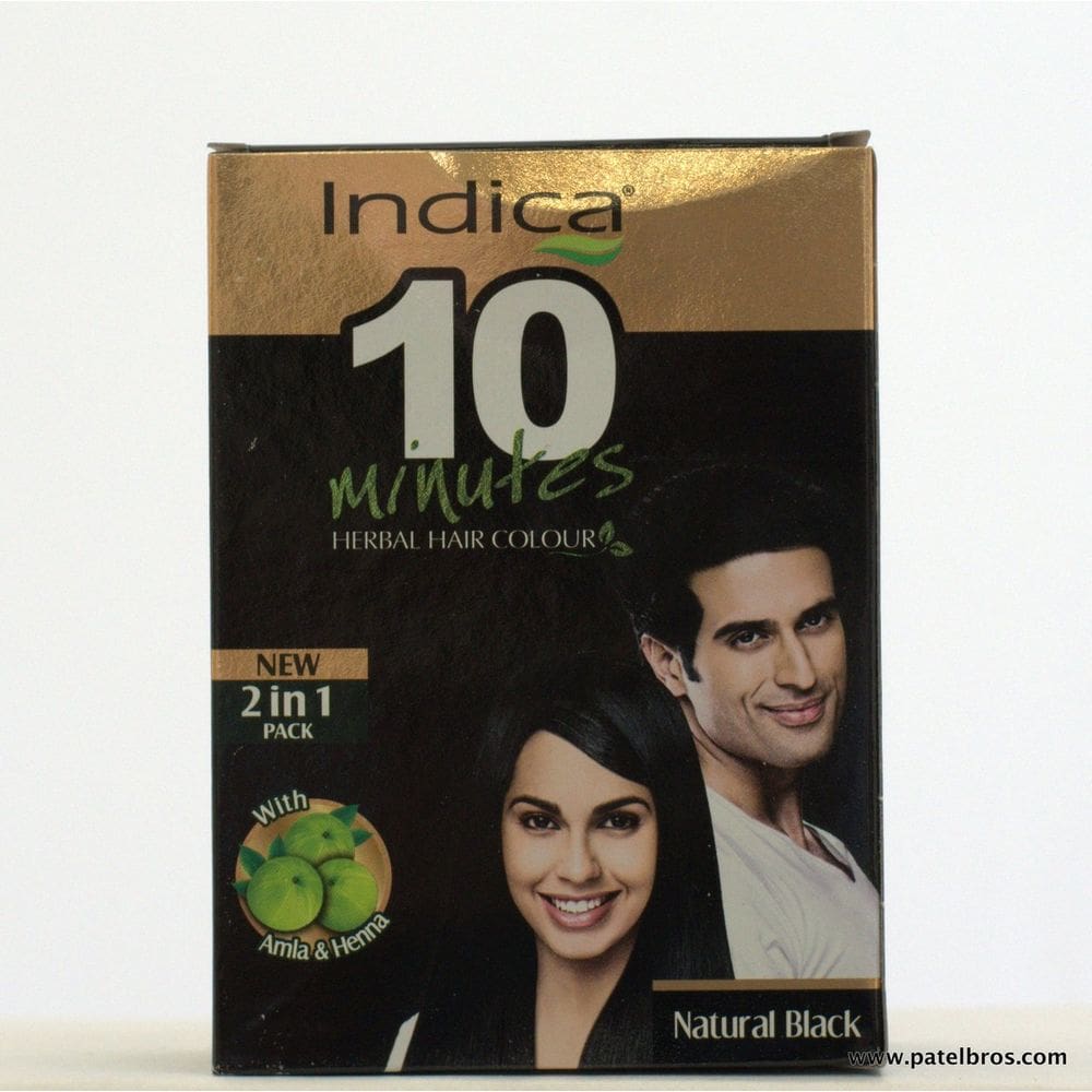 Cor de cabelo Indica Amla & Henna Natural Black Powder 40g