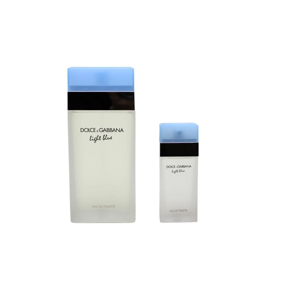Conjunto feminino de perfume Dolce & Gabbana, azul claro, 6,7 onças/200 ml, 2 peças