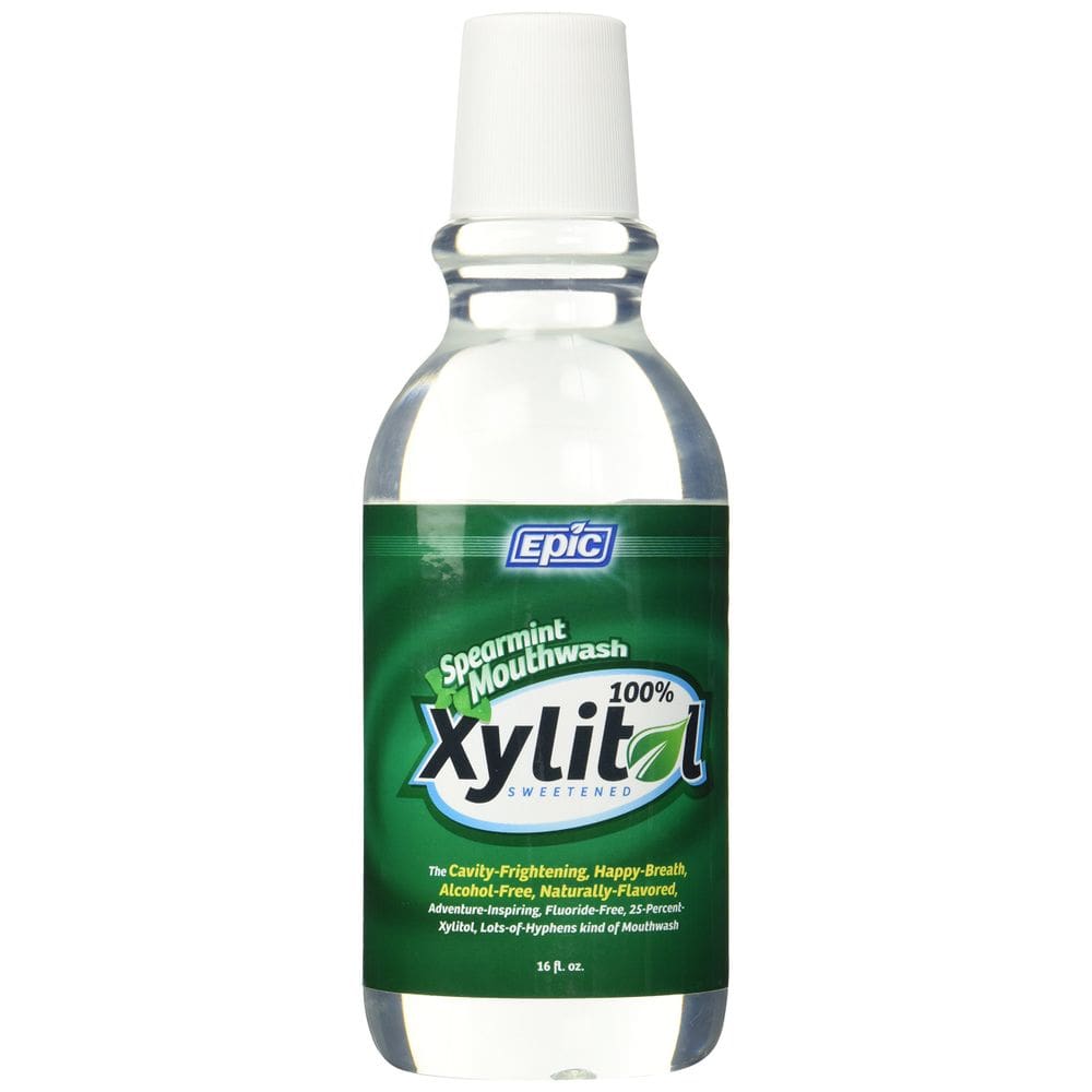Enxaguante bucal Epic Xyitol com sabor de hortelã 480 ml
