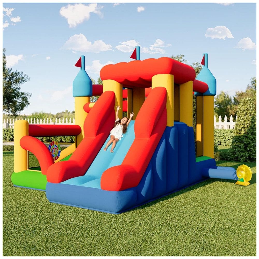Parque Aquático Inflável Albott com Tobogã - Diversão Infinita para Crianças - Casa de Salto Inflável com Tecido Oxford Durável