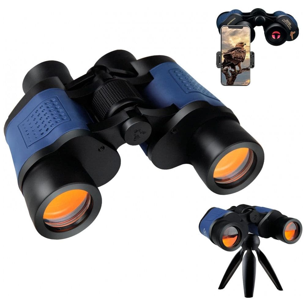 Binóculos 60x60 À Prova d e Visão Noturna, PILIWL, Preto