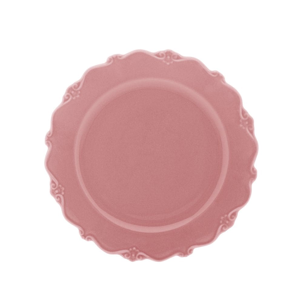 Prato Raso P/Sobremesa de Porcelana Fancy Rosé 20cm Wolff