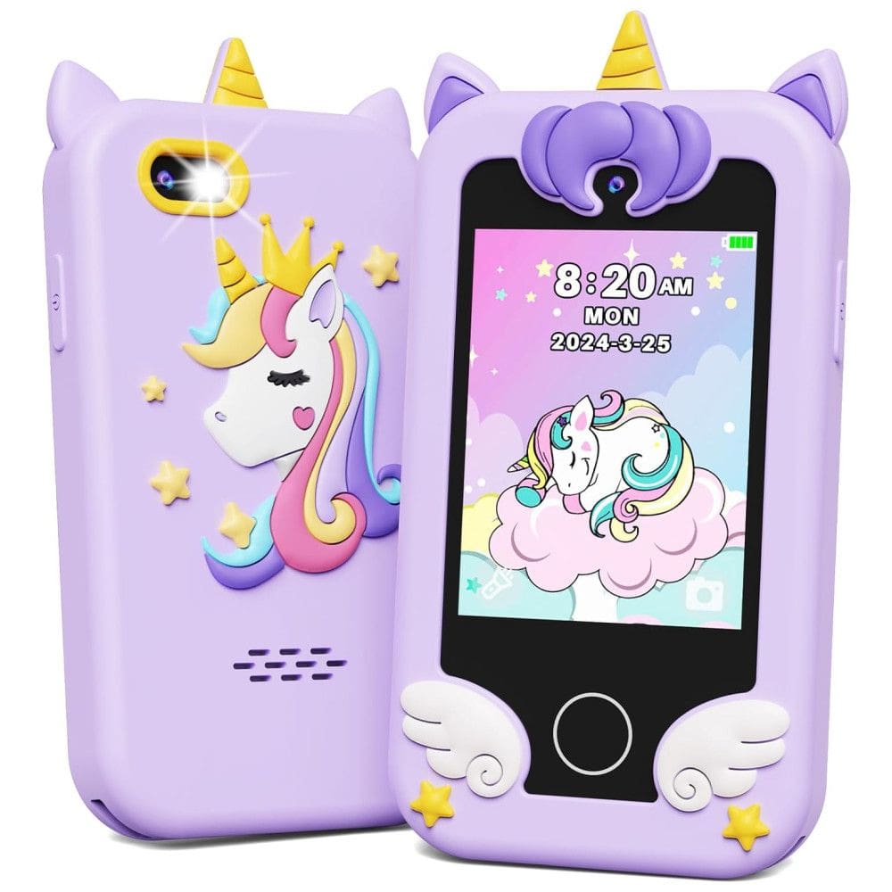 Telefone Brinquedo Infantil KOKODI Unicórnio Para Meninas 3-10 Anos, Tela Touchscreen HD, Câmera Dupla, 8GB, Brinquedo Educativo Para