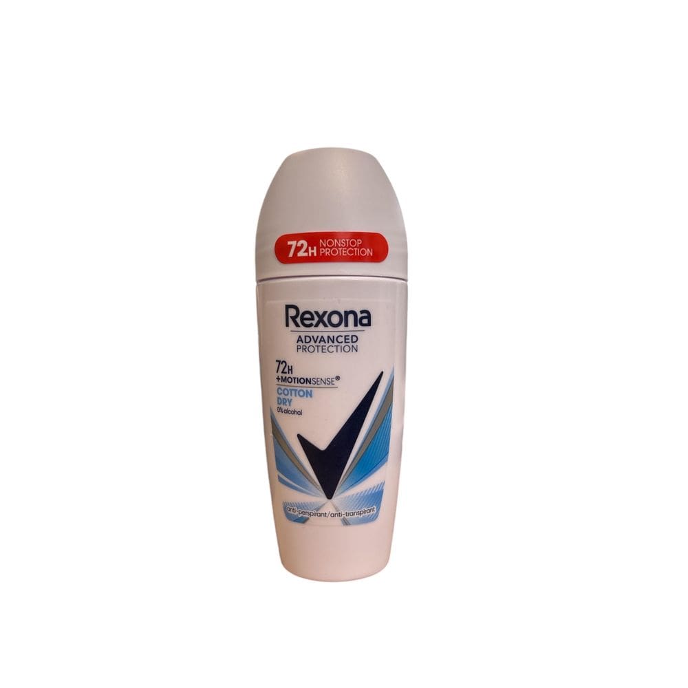 Desodorante feminino Rexona de algodão seco Roll On 50 ml MotionSense