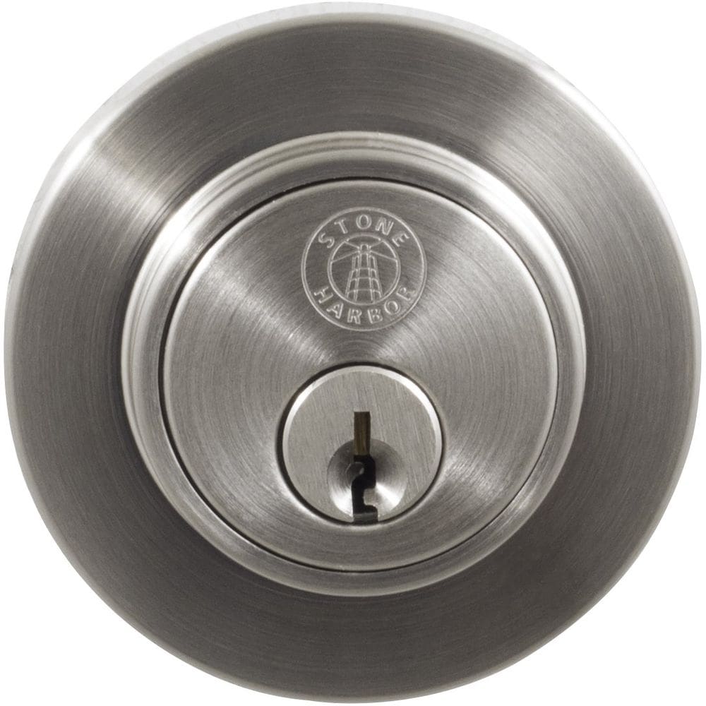 Níquel acetinado Deadbolt Stone Harbor Hardware Grau 3 SC Keyway