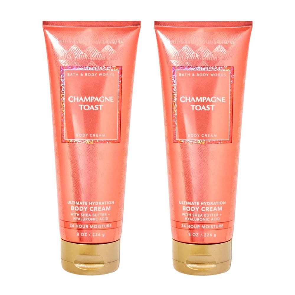 Creme corporal Bath and Body Works Champagne Toast 240 ml (pacote com 2)