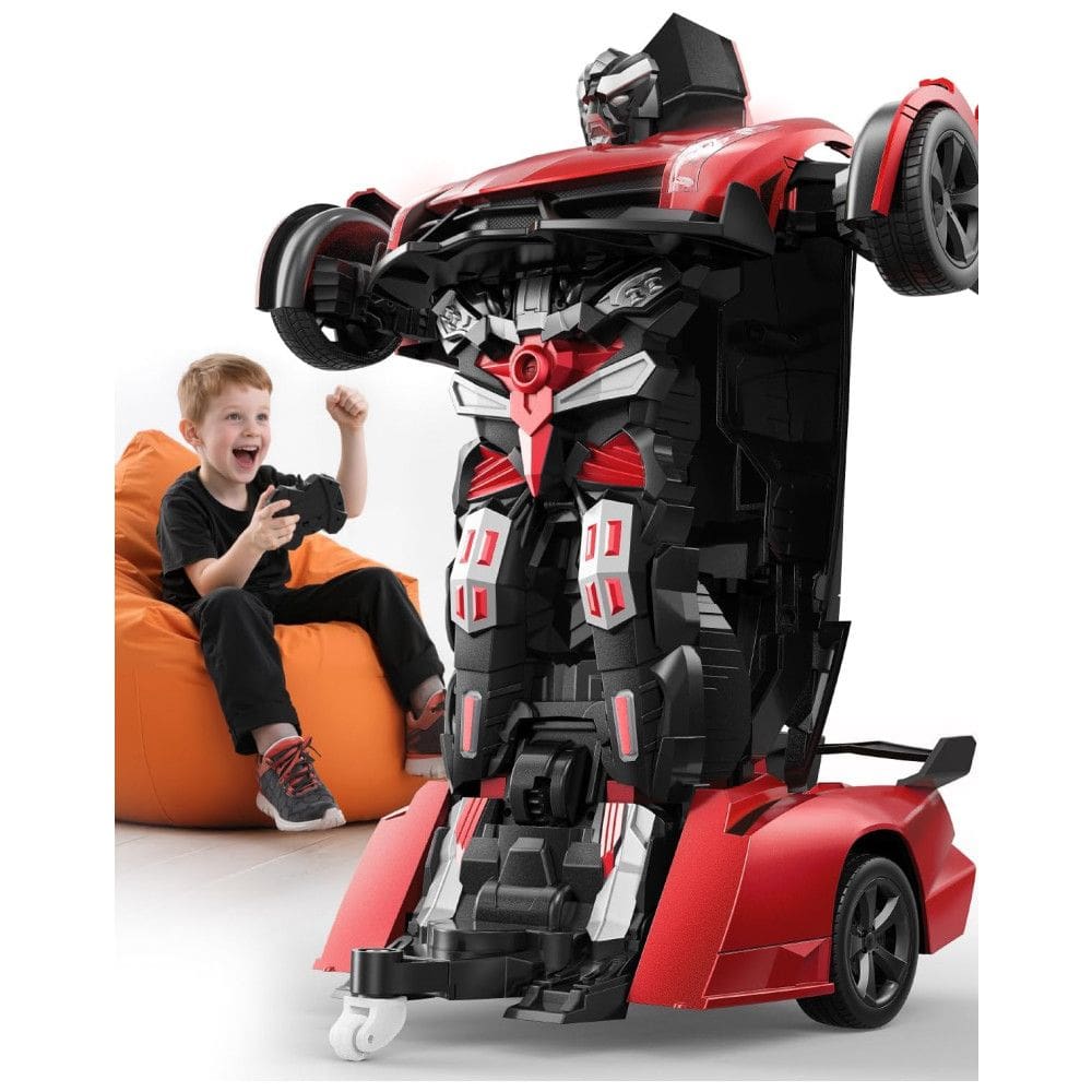 Veículo Robô Controlado por Controle Remoto, Escala 1:14, 2 em 1 com Luz e Som, Sensor de Movimento, Transformação Automática -Veeniix