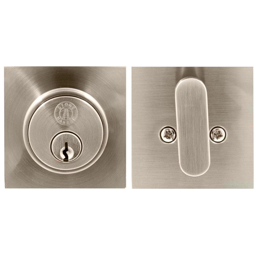 Chaveta SC de níquel acetinado de grau 3 da Deadbolt Stone Harbor Harbor