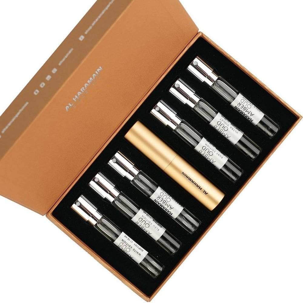 Perfume Al Haramain Discovery Collection Amber Oud 10 ml 6 unidades