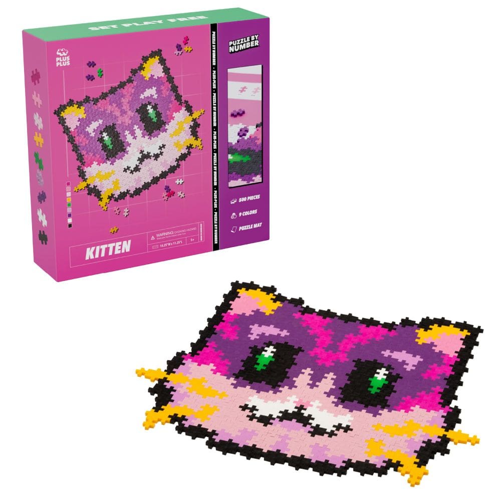 Puzzle PLUS PLUS, 500 peças, mini blocos de hashtag interligados