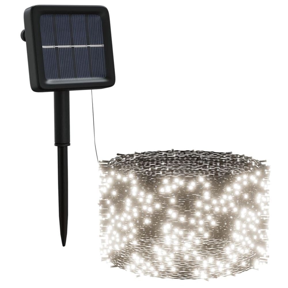 Solar Fairy Lights vidaXL 5x200 LEDs brancos frios para interior/exterior