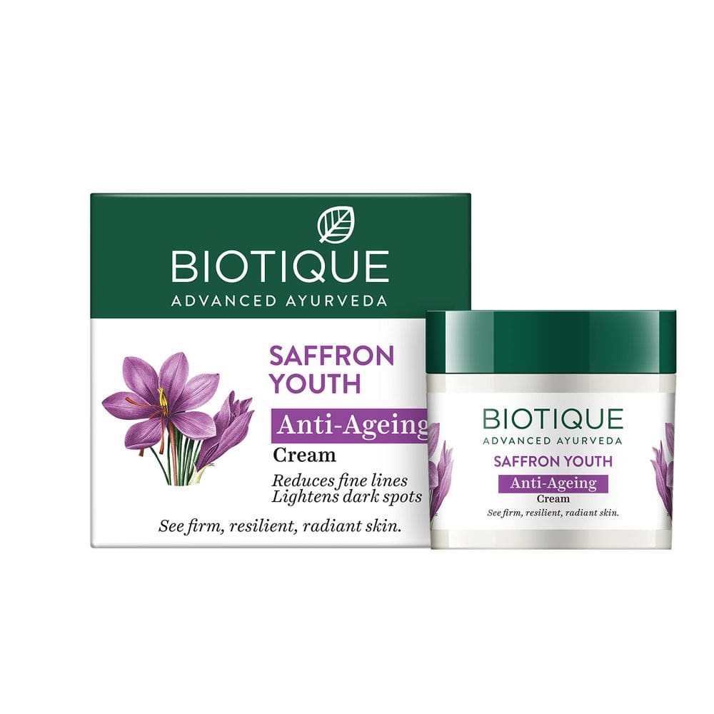 Creme Biotique Saffron Dew Ageless para rosto e corpo 50g