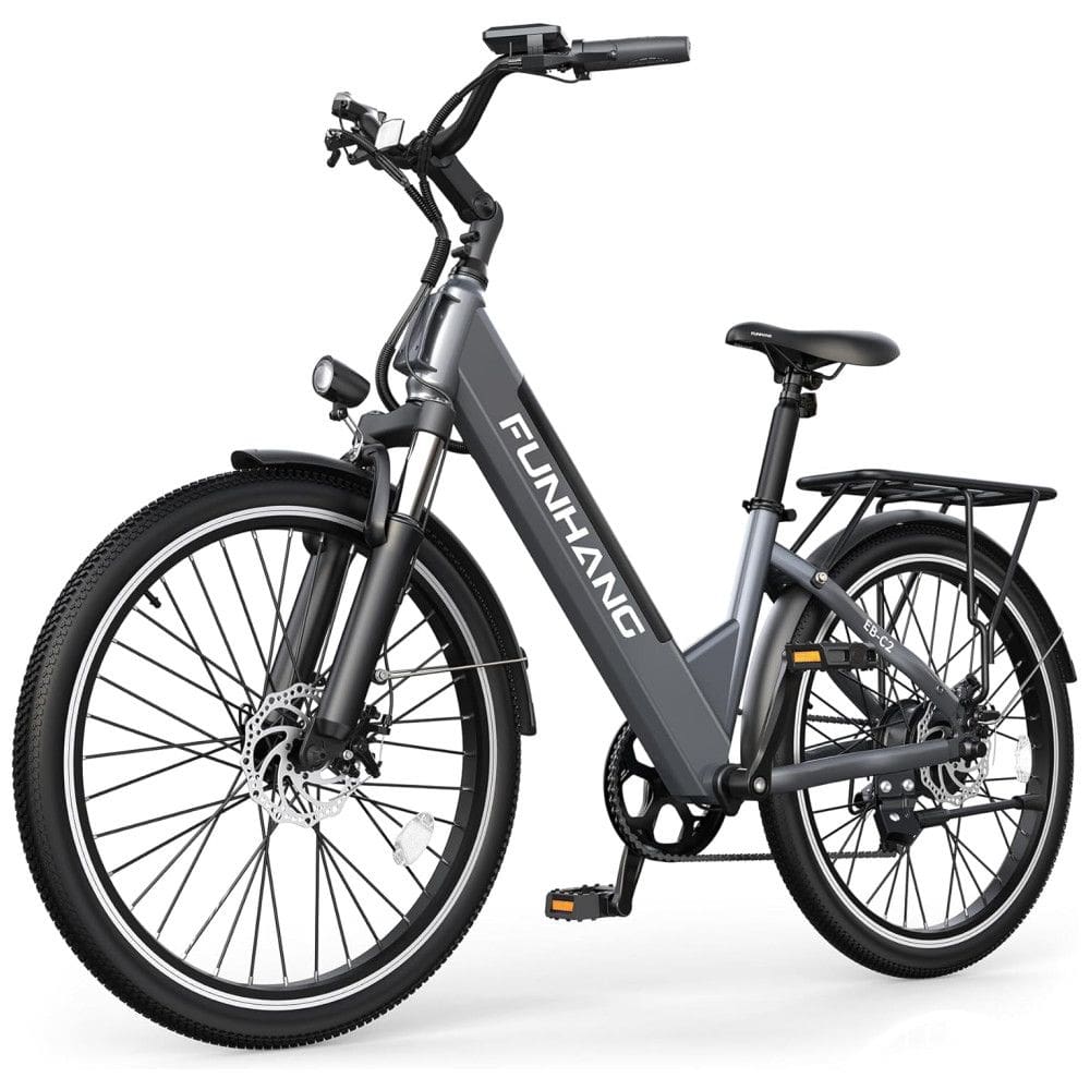 E-Bike Funhang EB-C2, Motor Brushless 500W (Pico 1000W), Torque 55Nm, Bateria 48V 374Wh Removível, 26”, 7 Marchas, 5 Modos, Freios a Disco