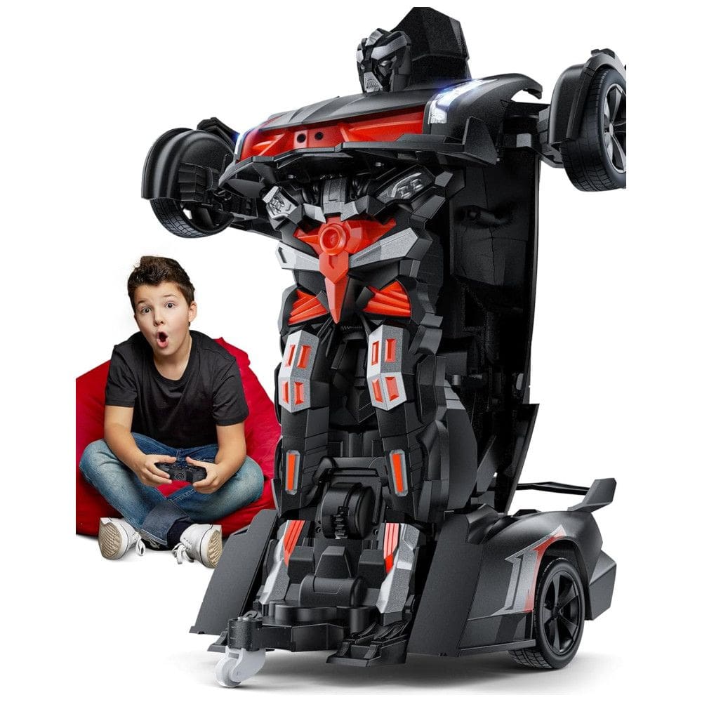 Veeniix V992 Robô Carro RC Transformável 1:14 c/ Efeitos Sonoros e Luminosos, Sensor de Gestos, Deformação Automática - Presente Ideal