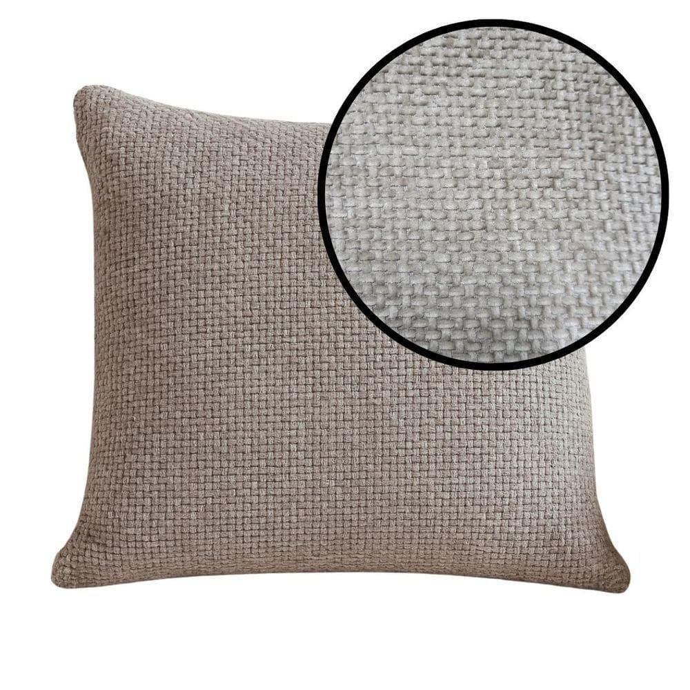 Capa De Almofada Tecido Trama Felpuda Infinity Fendi Cinza 42x42cm - Jolitex