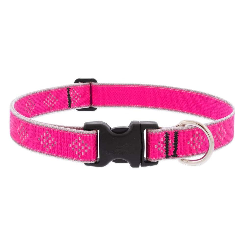 Coleira para cães Lupine Pet Reflective Rosa Ajustável 41-71 cm