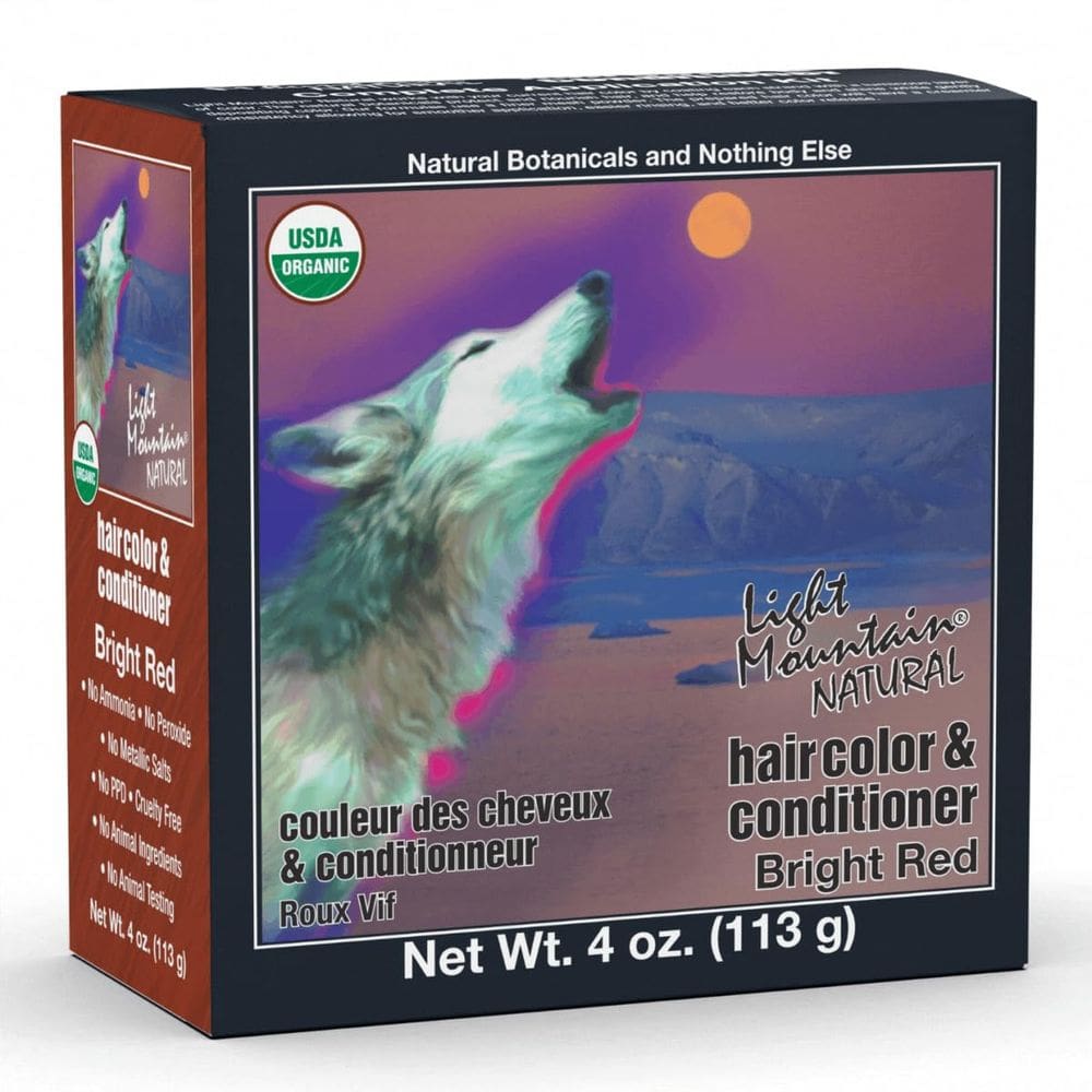 Tintura de cabelo Light Mountain Henna Bright Red 120 ml orgânica