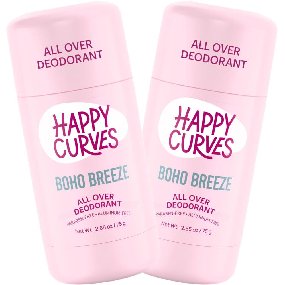 Desodorante HAPPY CURVES para corpo inteiro, sem alumínio, para mulheres, 150 ml x 2