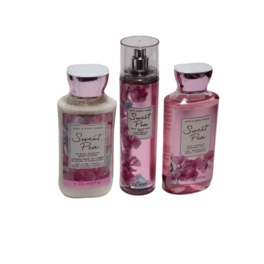 Conjunto de ervilha doce Perfume Bath & Body Works com loção e gel de 240 ml