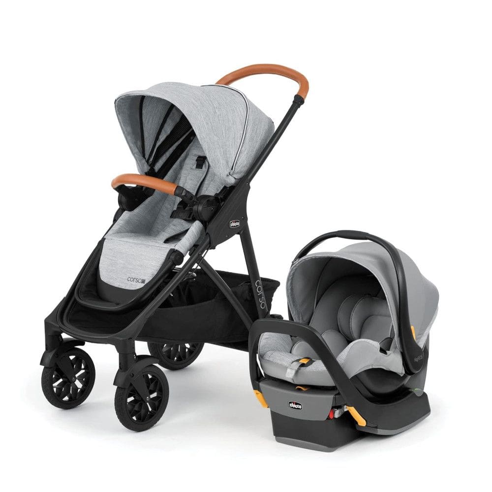 Cadeira de Bebê para Carro e Carrinho Chicco Corso LE com Adaptador KeyFit 35, Cinza