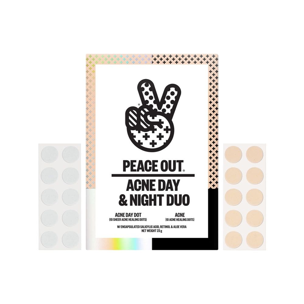 Adesivos para espinhas PEACE OUT Acne Day & Night Duo 20 Dots
