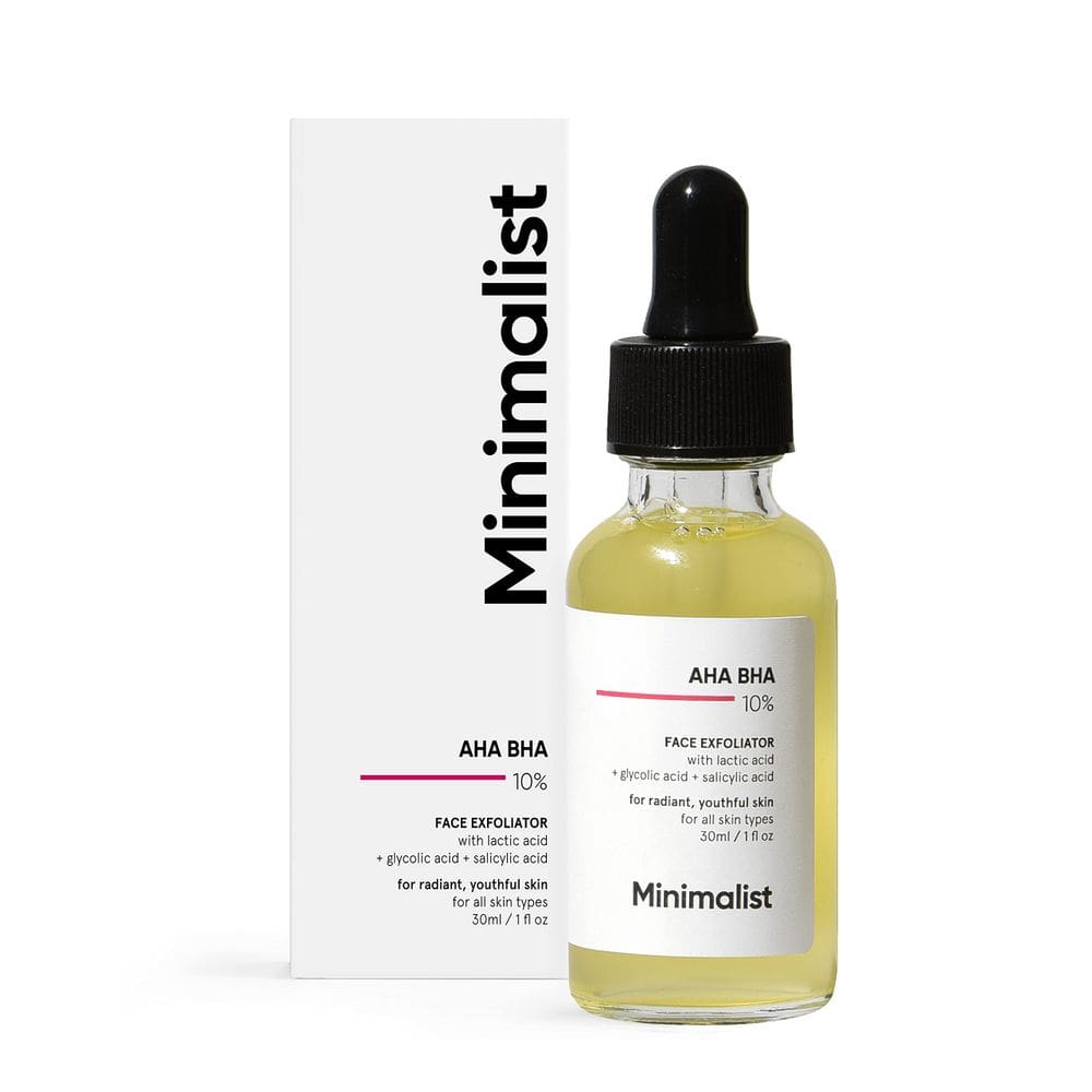 Sérum esfoliante minimalista 10% AHA (ácido lático e ácido glicólico) BHA (ácido salicílico) 30mL