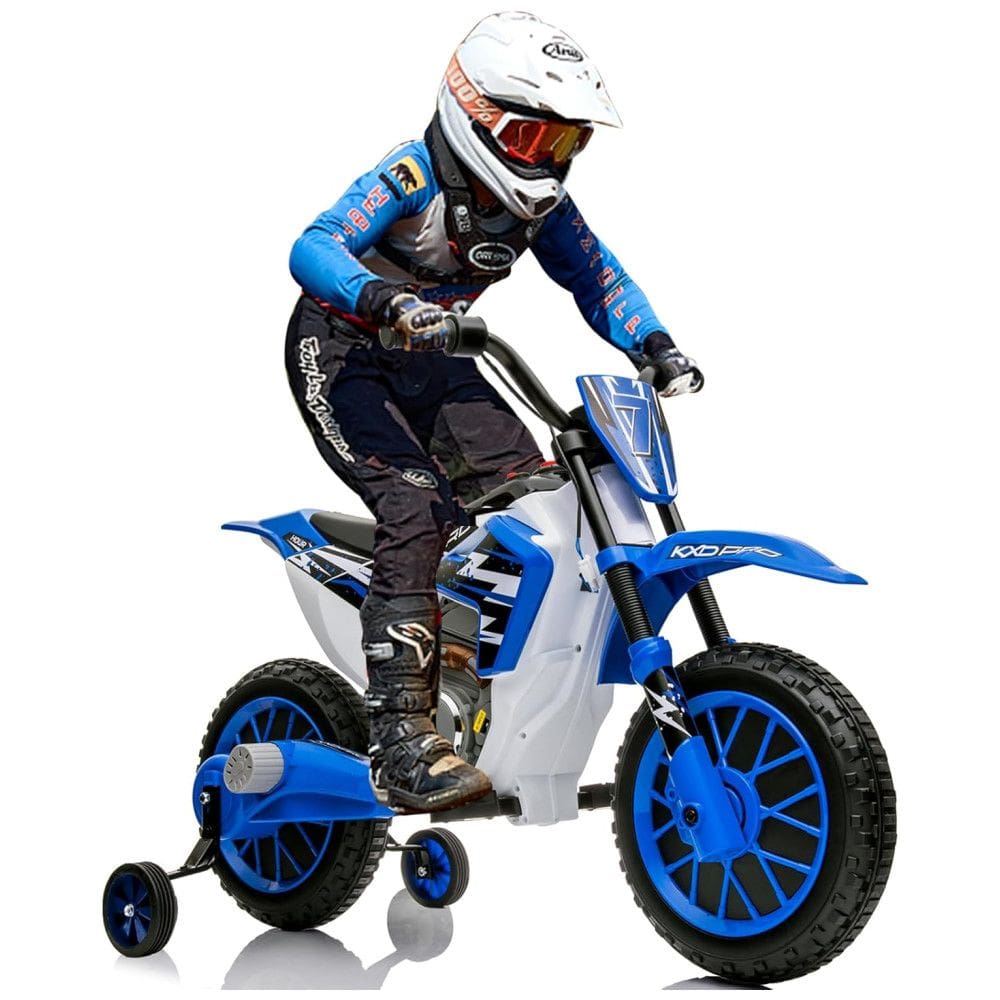 Moto Elétrica Infantil a Bateria 12V com Suspensão Atinge até 5 km por hora, Idade Rec 2 a 4 Anos, JOYLDIAS, Azul