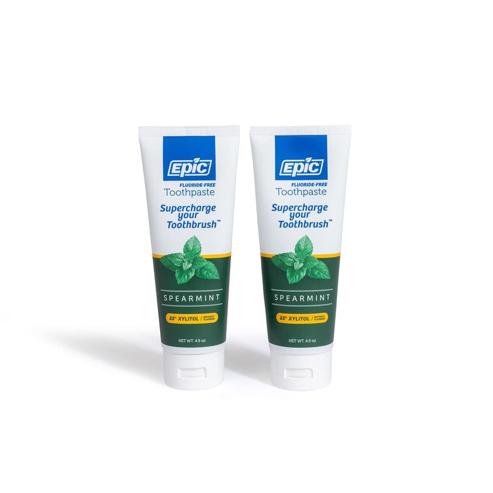 Pasta de dentes Epic Xylitol Sugar Free com xilitol 145 mL e 2 tubos