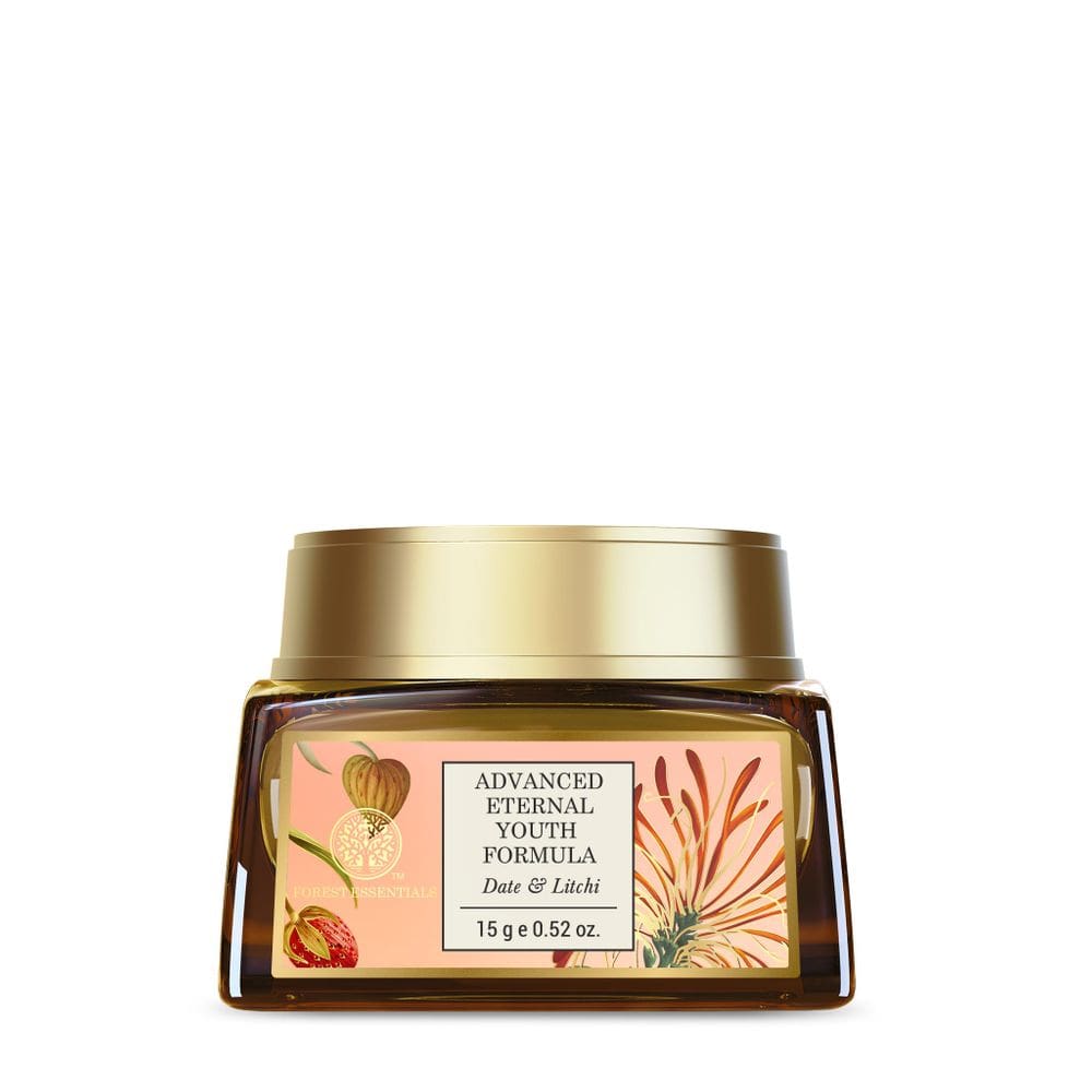 Creme de noite Forest Essentials Eternal Youth 15 ml, tamanho de viagem