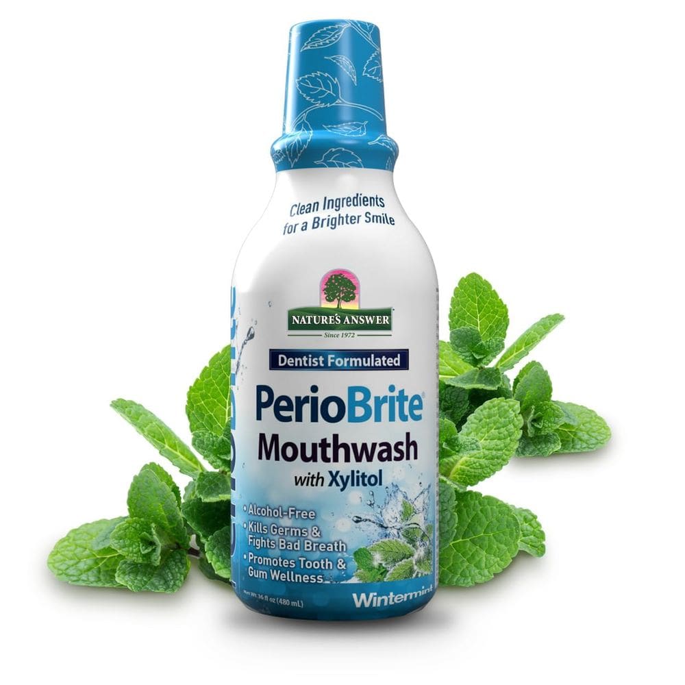 Enxaguante bucal Nature`s Answer Periowash Wintermint 454g